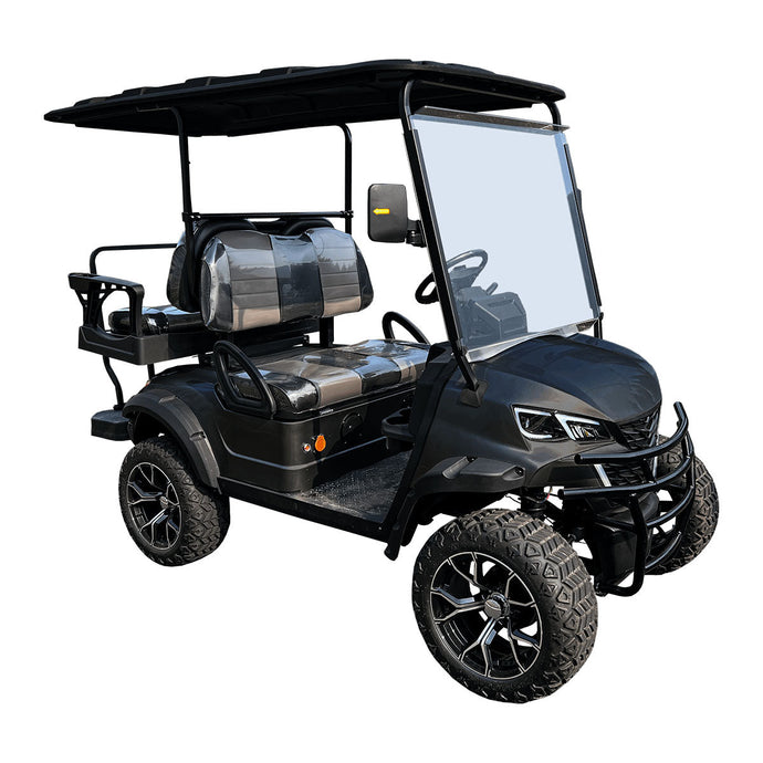 CARRO DE GOLF NUEVO ELECTRICO INELEMT EG202DKSZ ELITE 4 PASAJEROS BATERIA LITIO MODELO 2025 PURE BLACK BLACK+GREY